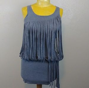RACHEL Roy Sleeveless Fringe Tank Top Blouse